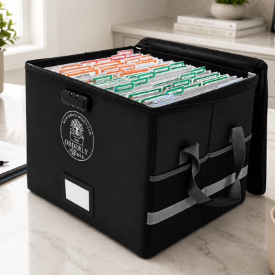 The Fireproof Kit - Orderly Affairs fireproof estate document organizer box